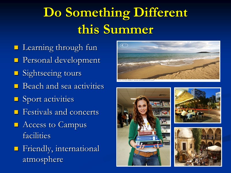 Do Something Different  this Summer  Learning through fun Personal development Sightseeing tours